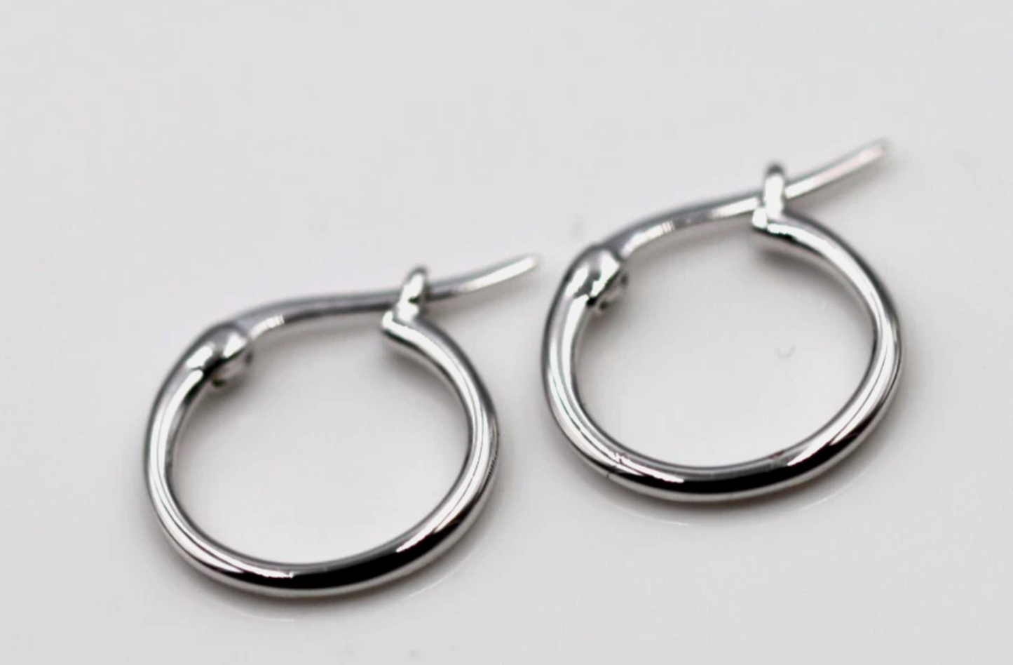 Genuine 9ct 9K Yellow, Rose or White Gold Small Hoop Round Earrings