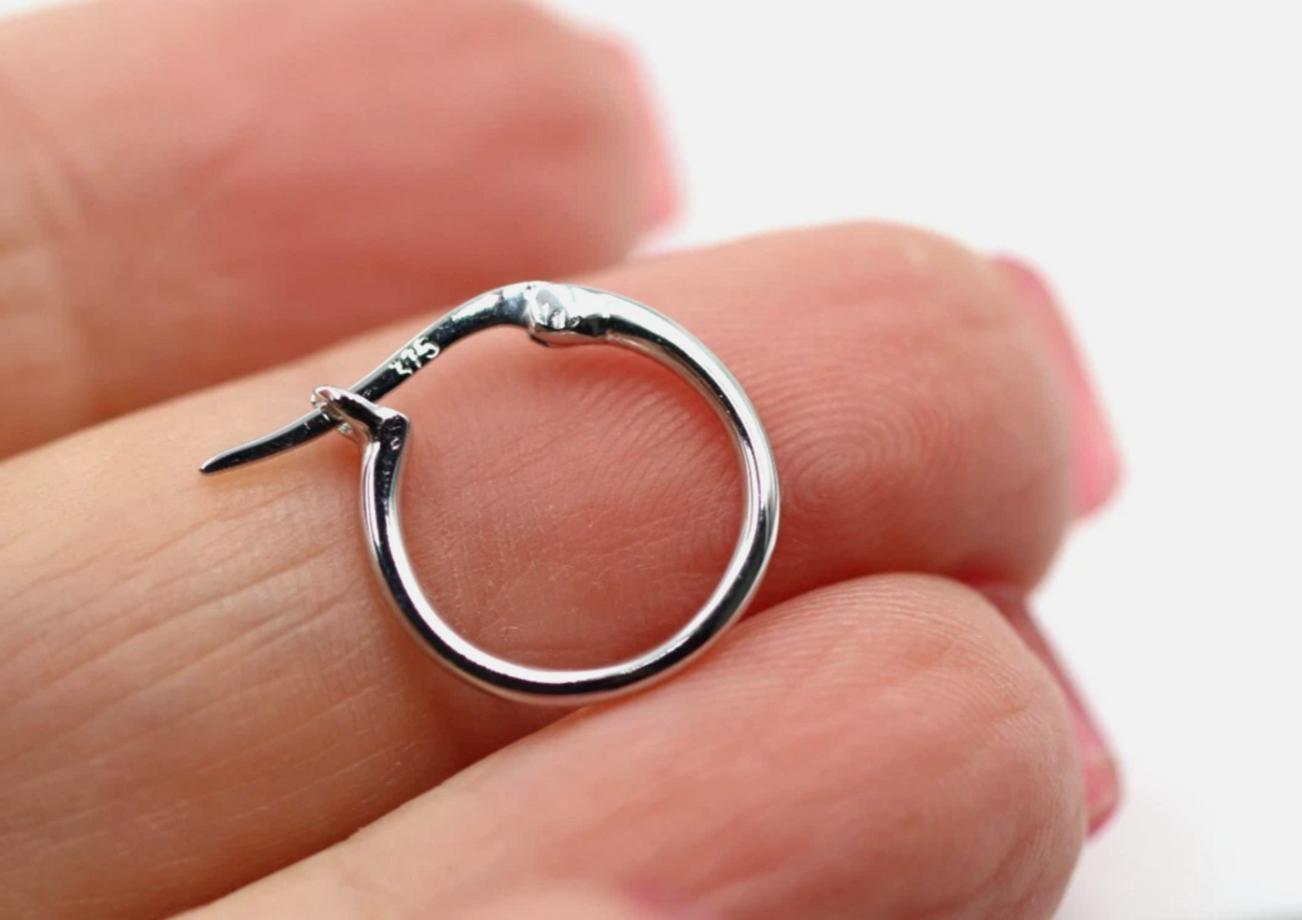 Genuine 9ct 9K Yellow, Rose or White Gold Small Hoop Round Earrings