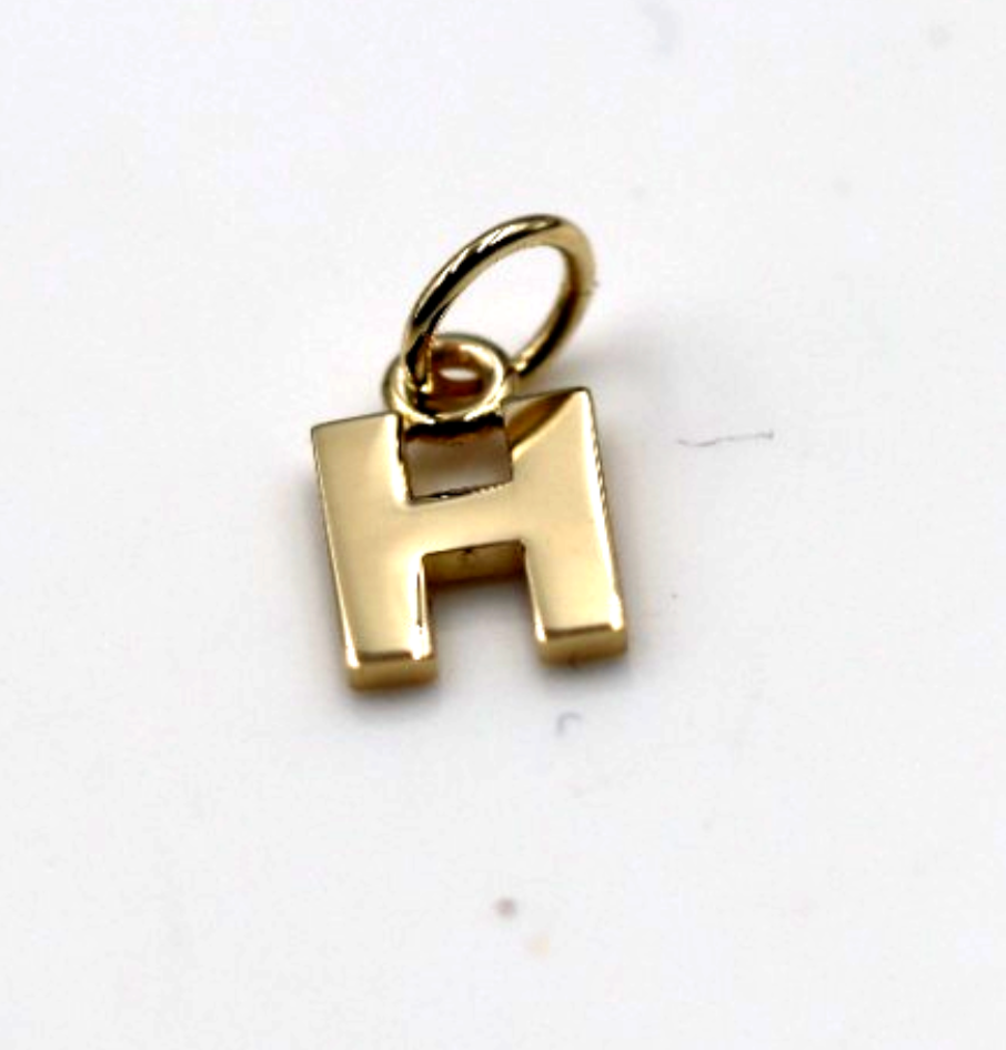 Genuine 9ct 9kt Genuine Small Yellow Gold Initial Pendant Charm - 8mm x 6mm - A to Z