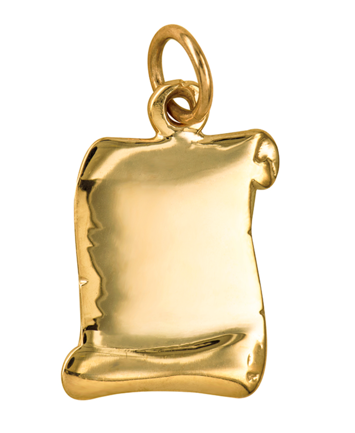 New Genuine Solid 9ct 9k 375 Yellow or Rose Gold Open Scroll Charm / Pendant 17x11mm