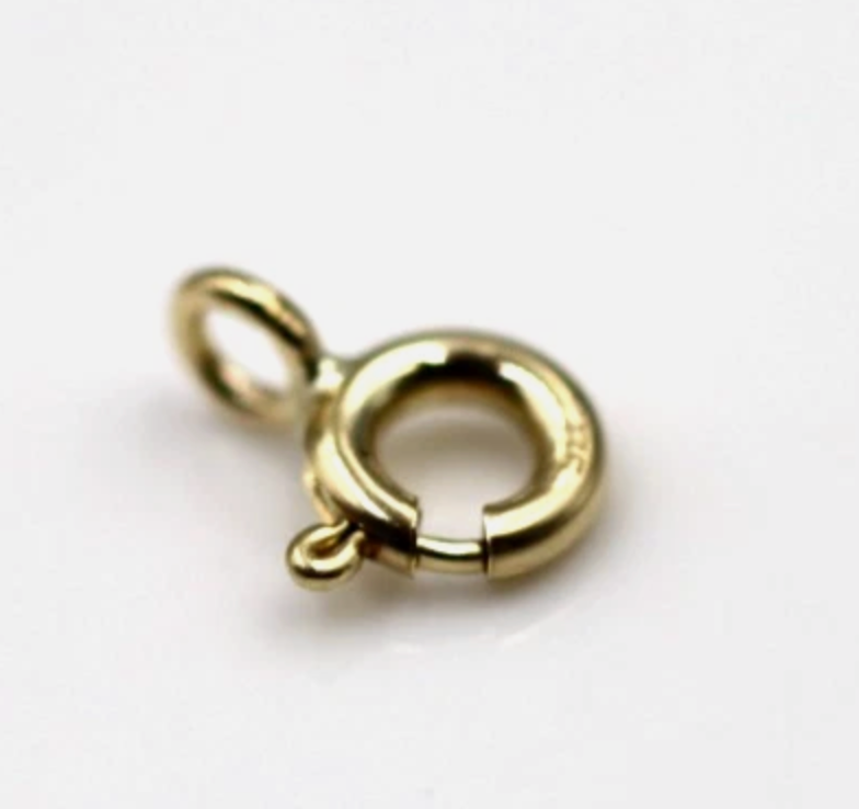 18ct or 9ct Yellow or Rose or White Gold Bolt Ring Open Clasp 4.5mm to 8mm
