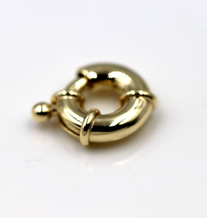 Genuine 12mm 9ct 375 Yellow, Rose or White Gold Bolt Ring Clasp