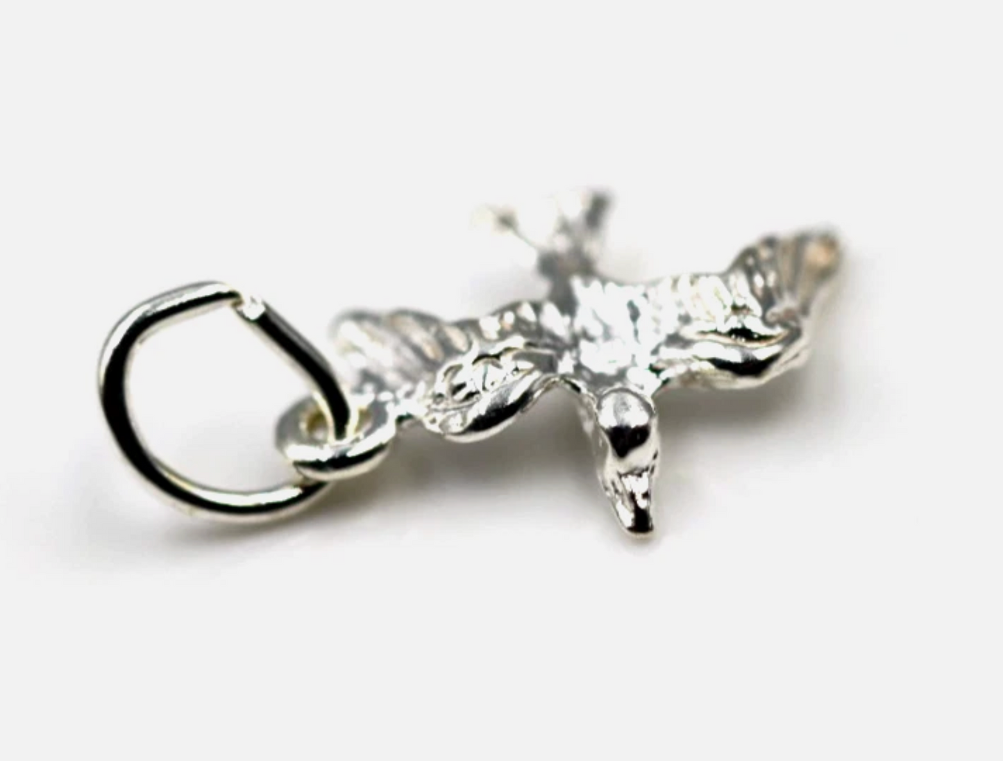 Sterling Silver 925 Small Dove Bird Charm + jump ring