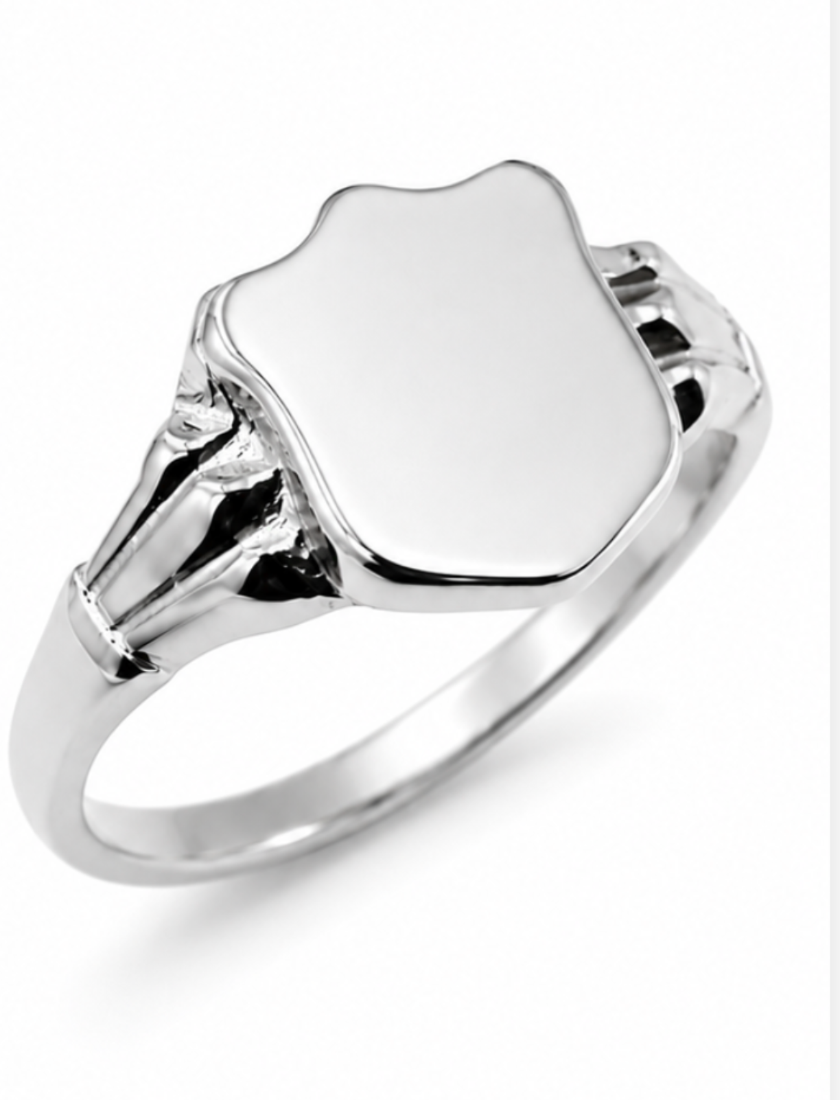 Size G, Kaedesigns New Childs Solid 9ct 9k Yellow, Rose or White Gold Shield Signet Ring