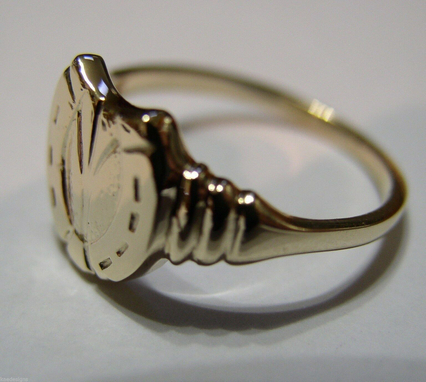 Size Z - Kaedesigns Large 9ct Genuine Yellow, Rose or White Gold Lucky Horseshoe Ring