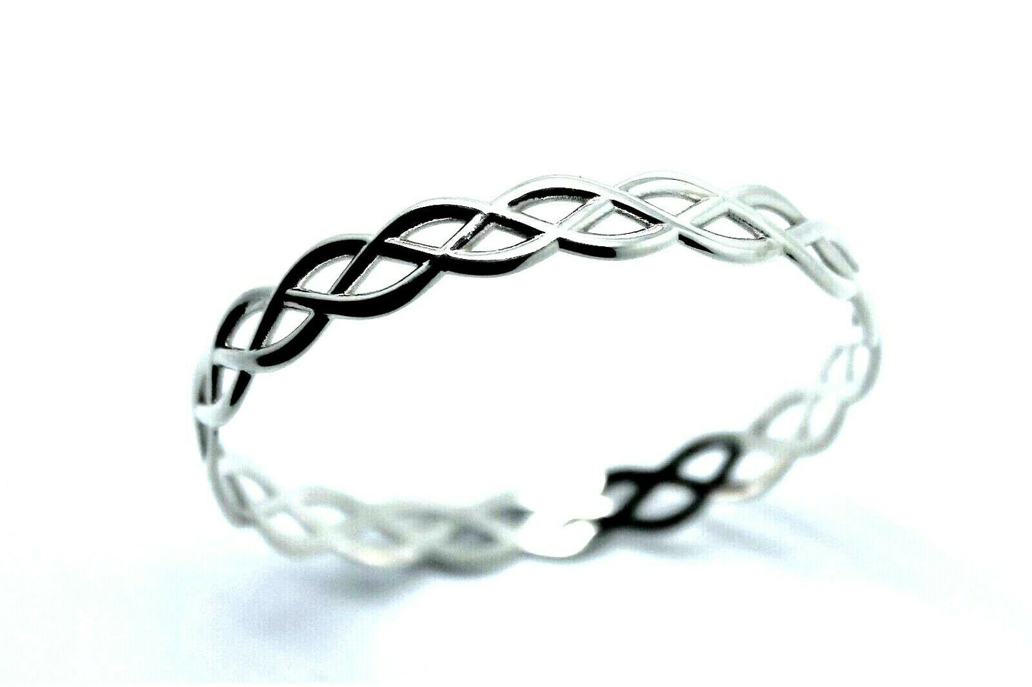 Solid Genuine 375 9ct 9kt Yellow, Rose or White Gold Celtic Knot Oval Bangle 7.1cm X 5.9cm