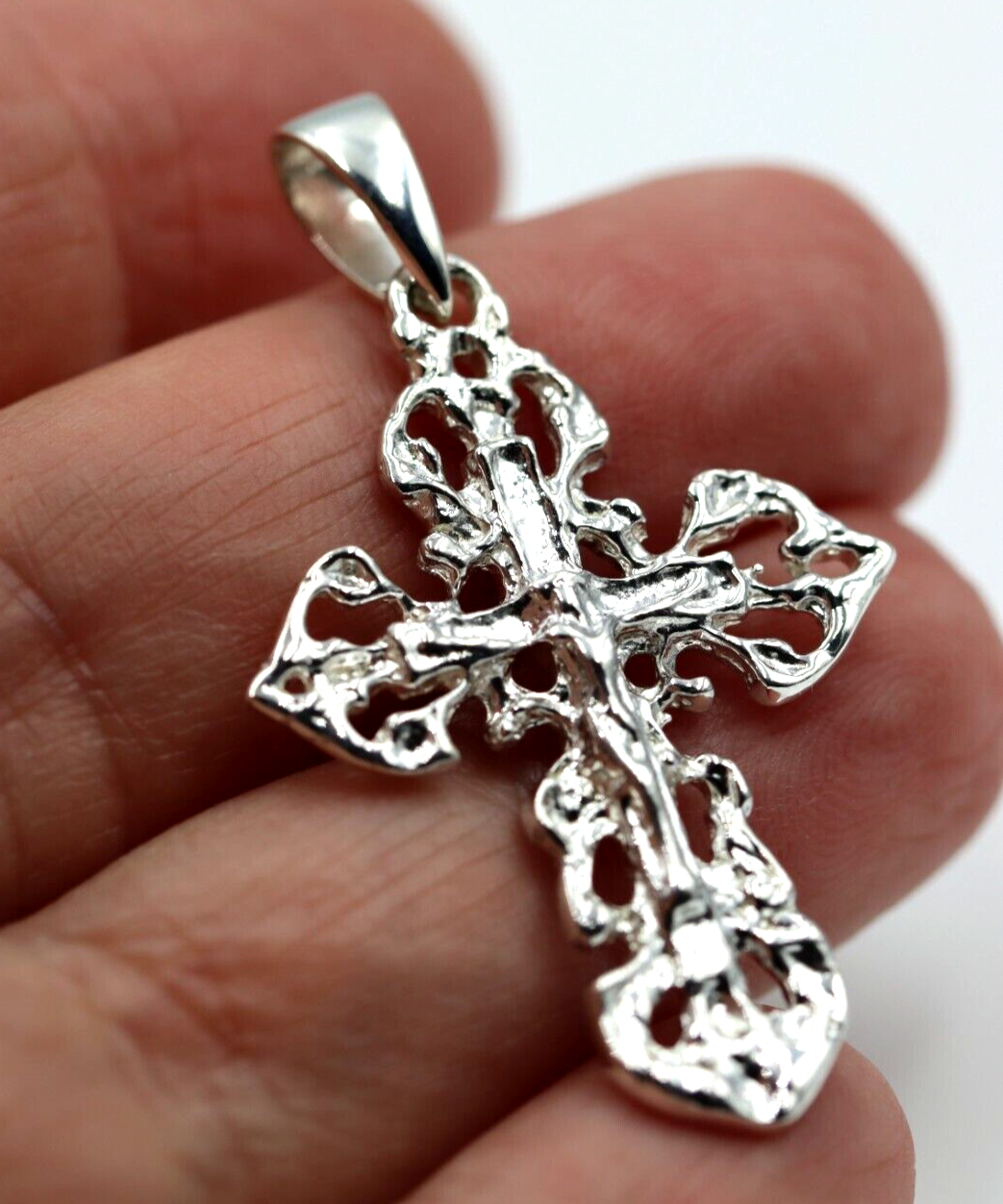 Genuine 9ct Yellow, Rose or White Gold Armenian Crucifix Cross Pendant