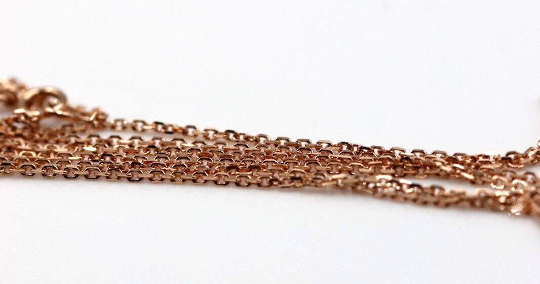 Genuine 750 18ct Rose Gold Cable Chain 50cm 2.38grams Necklace