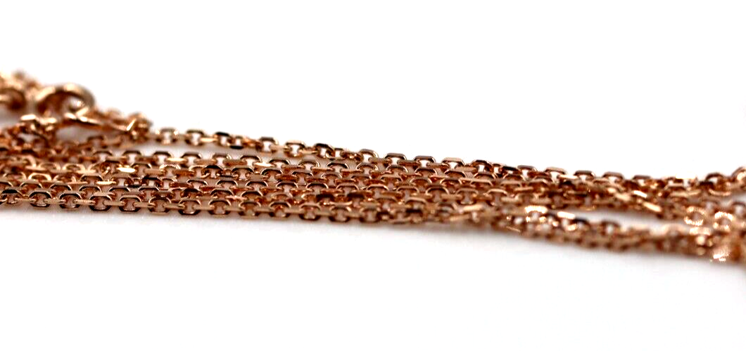 Genuine 750 18ct Rose Gold Cable Chain 50cm 2.38grams Necklace