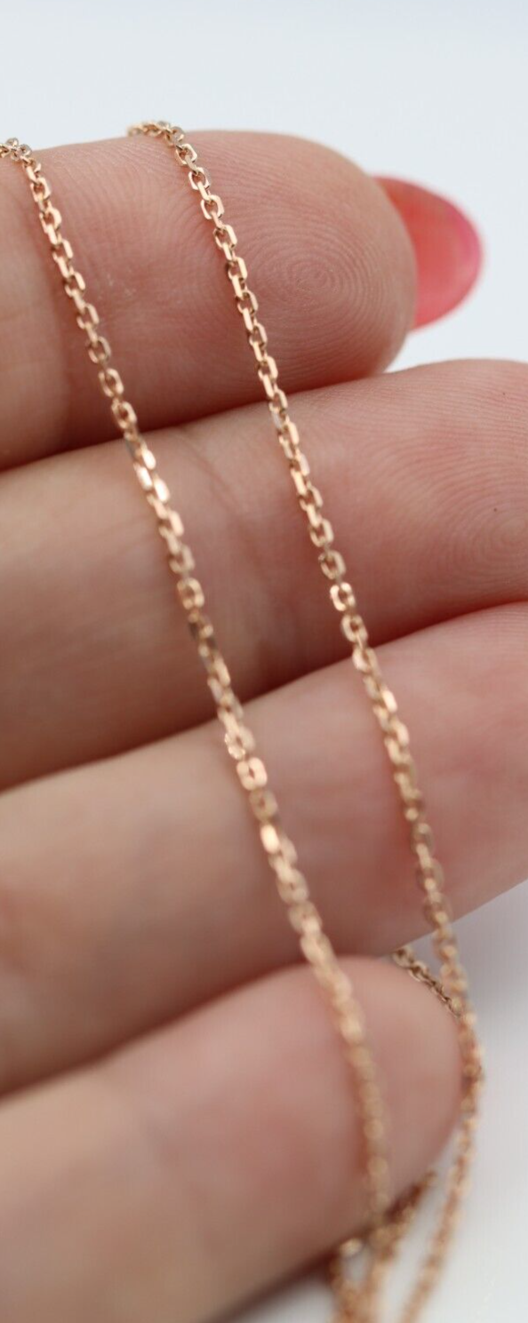 Genuine 750 18ct Rose Gold Cable Chain 50cm 2.38grams Necklace