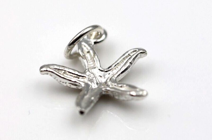 Sterling Silver 925 Small Starfish Pendant Charm + jump ring
