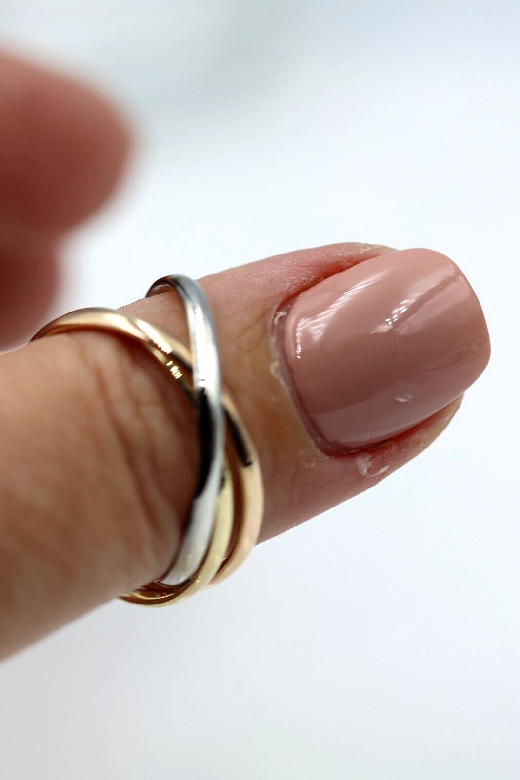 Size Q 2.3mm 9ct Yellow, White, Rose Gold Russian Wedding Ring Bands