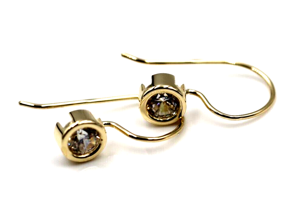 Genuine New 9ct Yellow, Rose or White Gold Round Cubic Zirconia Stone Solitaire Earrings