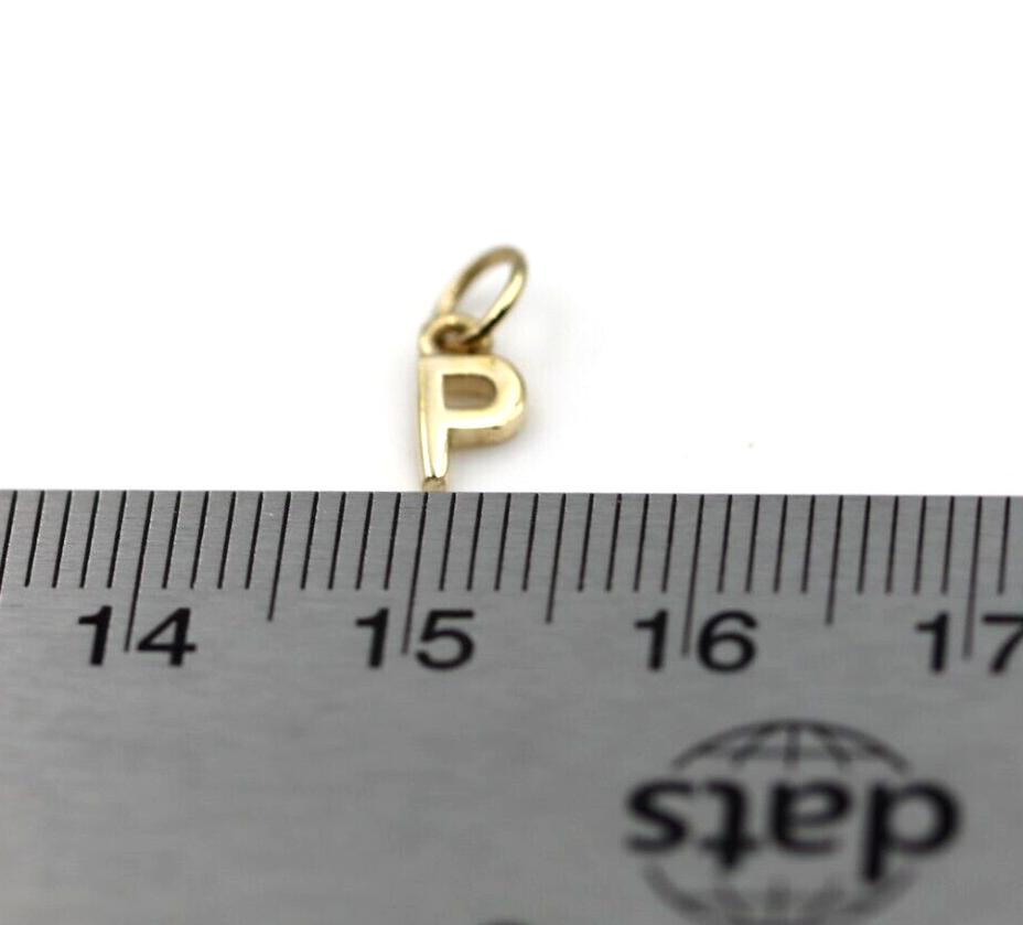 Kaedesigns, Genuine 9ct 9kt Genuine Tiny Very Small Yellow, Rose or White Gold Initial Pendant Charm P