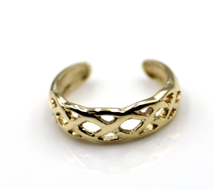 Kaedesigns New Genuine Solid 9ct 9kt Yellow, Rose or White Gold Celtic Weave Toe Ring 432