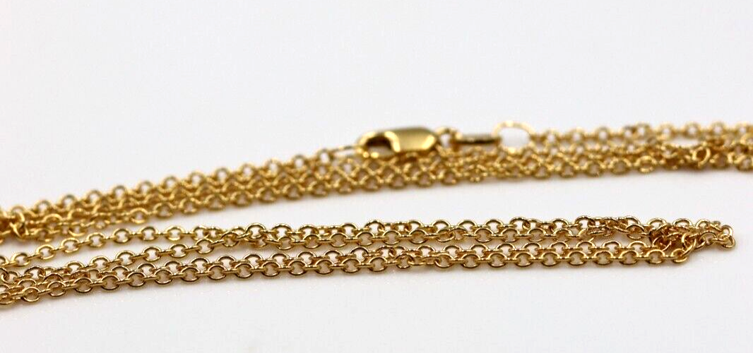 Genuine 9ct Yellow Gold Belcher Cable Chain Necklace 50cm 2.79grams