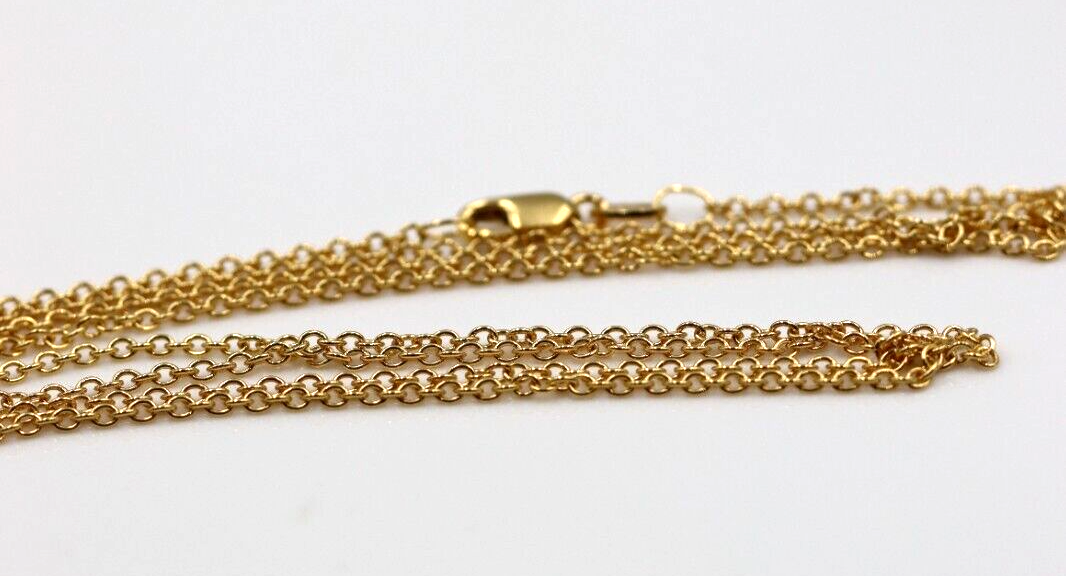 Genuine 9ct Yellow Gold Belcher Cable Chain Necklace 50cm 2.79grams