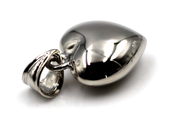 Kaedesigns, 9ct Small To Medium Bubble Rose Or Yellow Or White Gold Heart Pendant