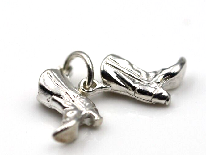Genuine Sterling Silver 925 Cowboy Boots Charms or Pendant