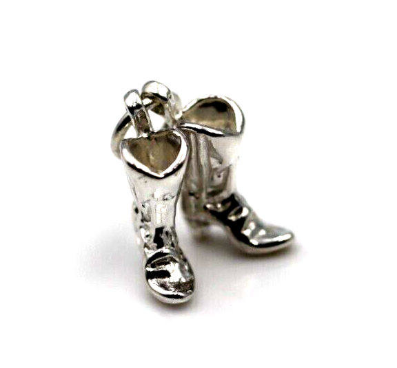 Genuine Sterling Silver 925 Cowboy Boots Charms or Pendant