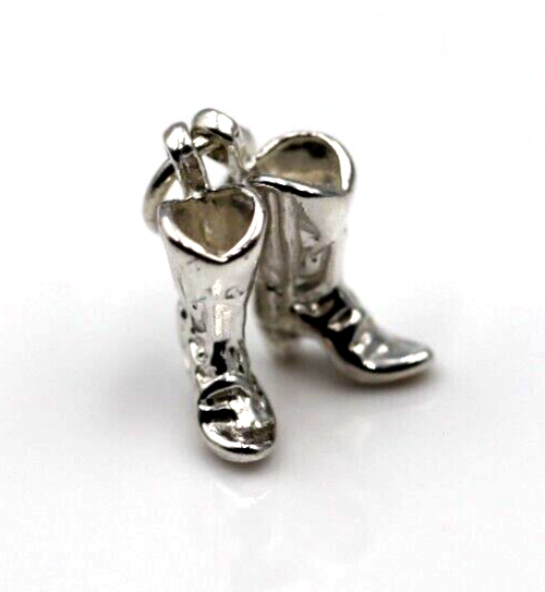 Genuine Sterling Silver 925 Cowboy Boots Charms or Pendant