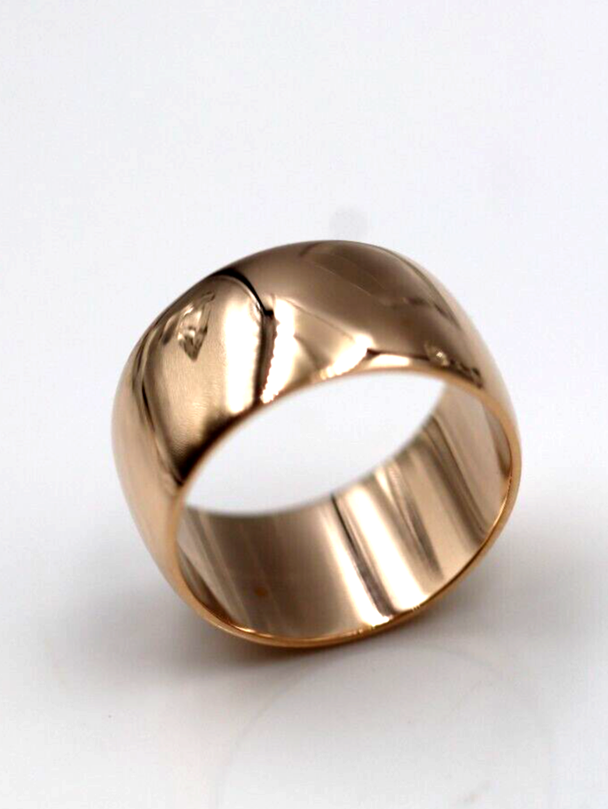 Genuine New Size X Genuine 9K 9ct Yellow, Rose or White Gold Full Solid 10mm Wide Band Ring