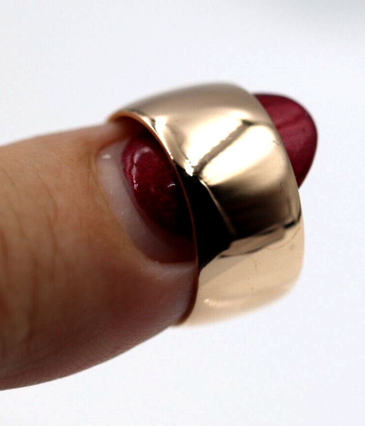 Genuine New Size X Genuine 9K 9ct Yellow, Rose or White Gold Full Solid 10mm Wide Band Ring