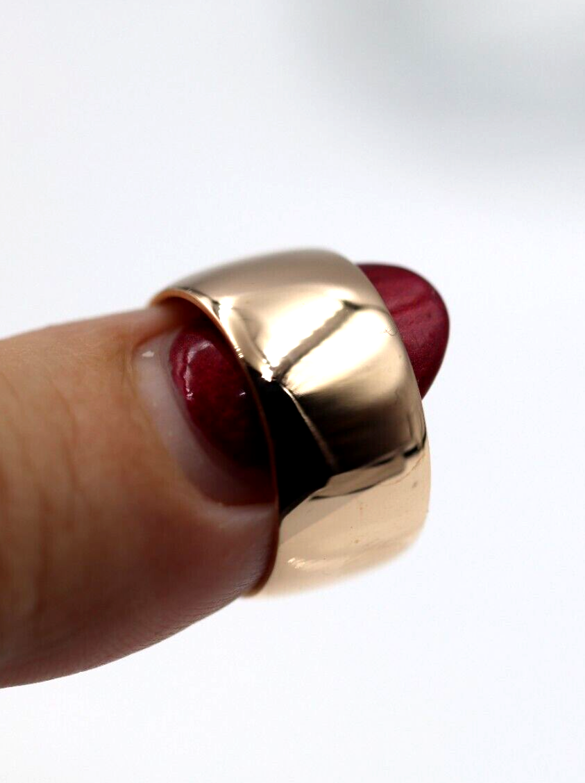 Genuine New Size X Genuine 9K 9ct Yellow, Rose or White Gold Full Solid 10mm Wide Band Ring