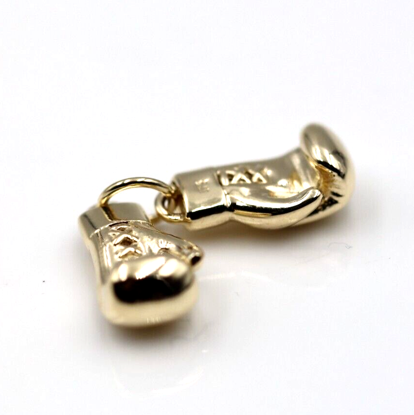 Genuine 9ct Yellow or Rose or White Gold or Silver Med-Large Boxing Glove Pendant