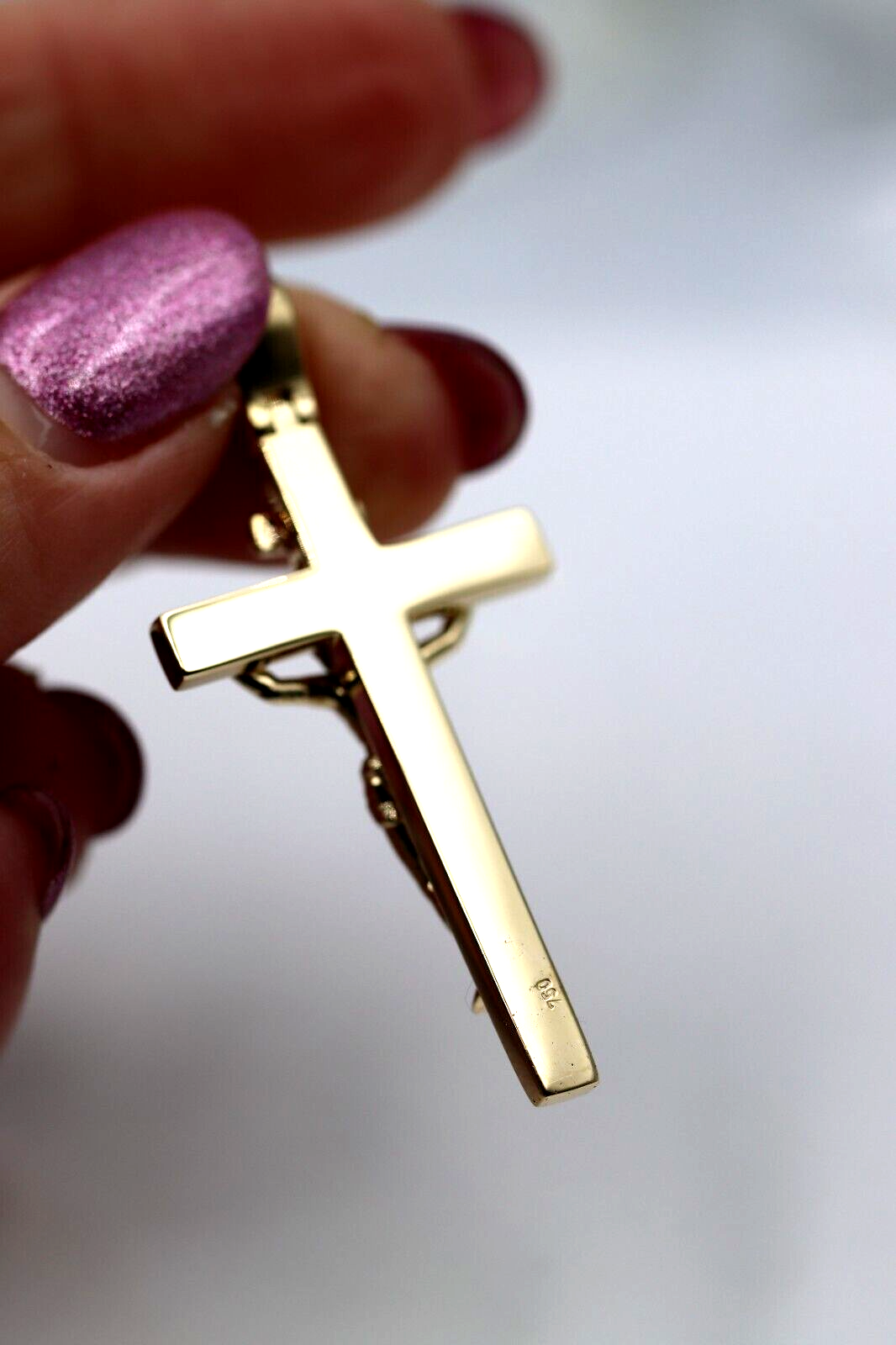Genuine 18ct 750 Yellow, Rose or White Gold Solid Heavy Crucifix Cross Pendant 14grams