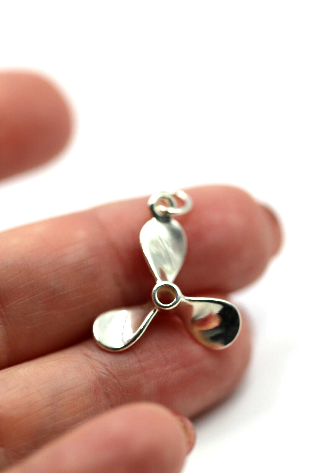 Sterling Silver 925 3D Boat Propellor Nautical Charm Pendant / Charm