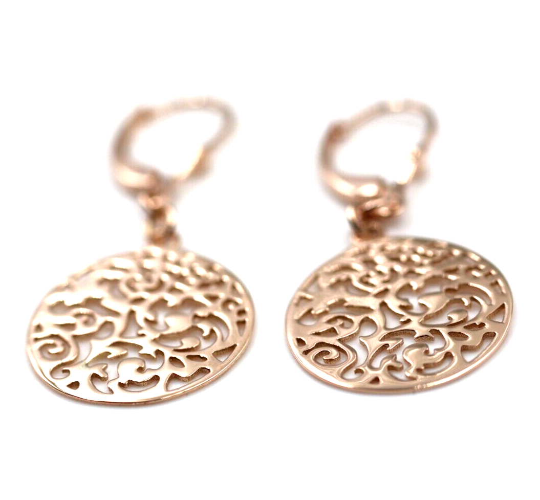 Genuine 9ct Yellow, Rose Or White Gold Antique Filigree Drop Earrings Continental hooks