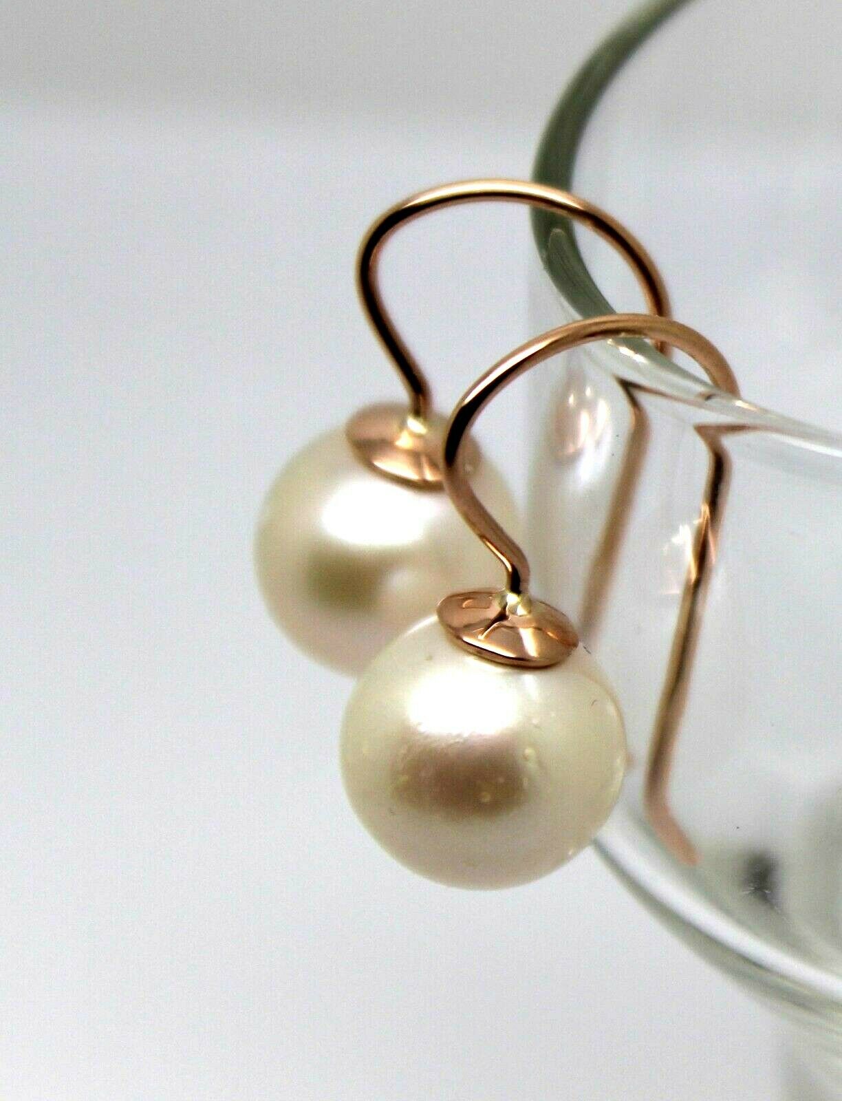 Kaedesigns New 9ct 9k Yellow, Rose or White Gold 10mm Pearl Ball Drop Earrings