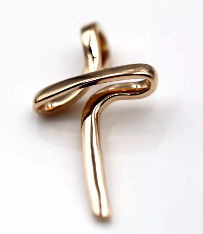 Kaedesigns Small / Medium Modern 9ct 375 Yellow, Rose or White Gold Cross Crucifix Pendant