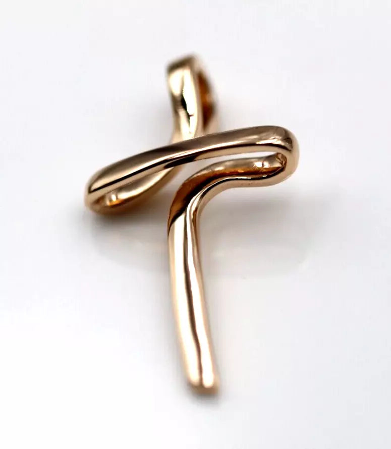 Kaedesigns Small / Medium Modern 9ct 375 Yellow, Rose or White Gold Cross Crucifix Pendant