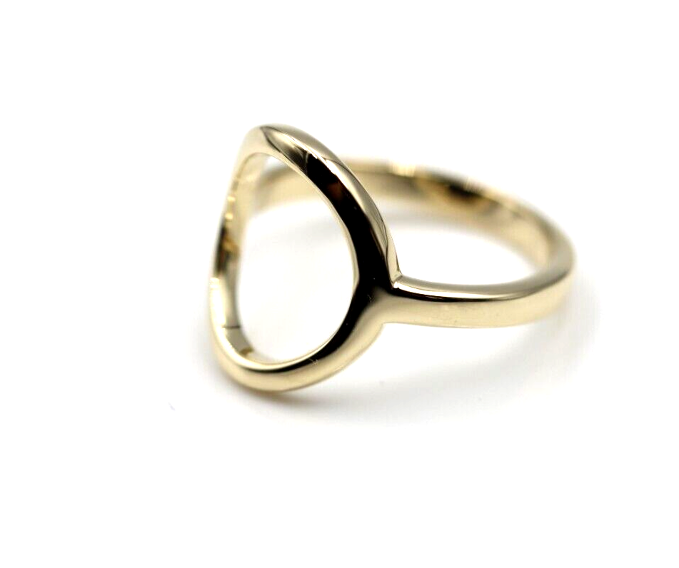 Kaedesigns New Solid Genuine 9ct Yellow, Rose or White Gold Open Circle Dress Ring - Choose your size