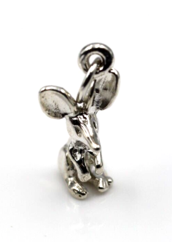 Genuine Sterling Silver 925 3D Bilby Solid Pendant Charm