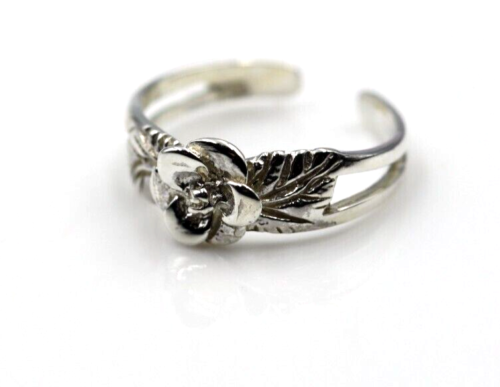 Kaedesigns Genuine Solid 9ct Yellow, Rose or White or Sterling Silver Gold Flower Toe Ring