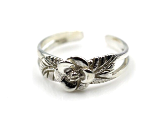 Kaedesigns Genuine Solid 9ct Yellow, Rose or White or Sterling Silver Gold Flower Toe Ring