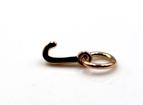 Genuine 9ct 9kt Genuine Solid Tiny Very Small Yellow, Rose or White Gold Initial Pendant Charm J
