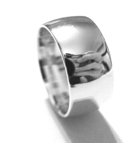 Kaedesigns Genuine SIze R 9ct 9k Yellow, Rose or White Gold Solid 10mm Wide Dome Ring Comfort