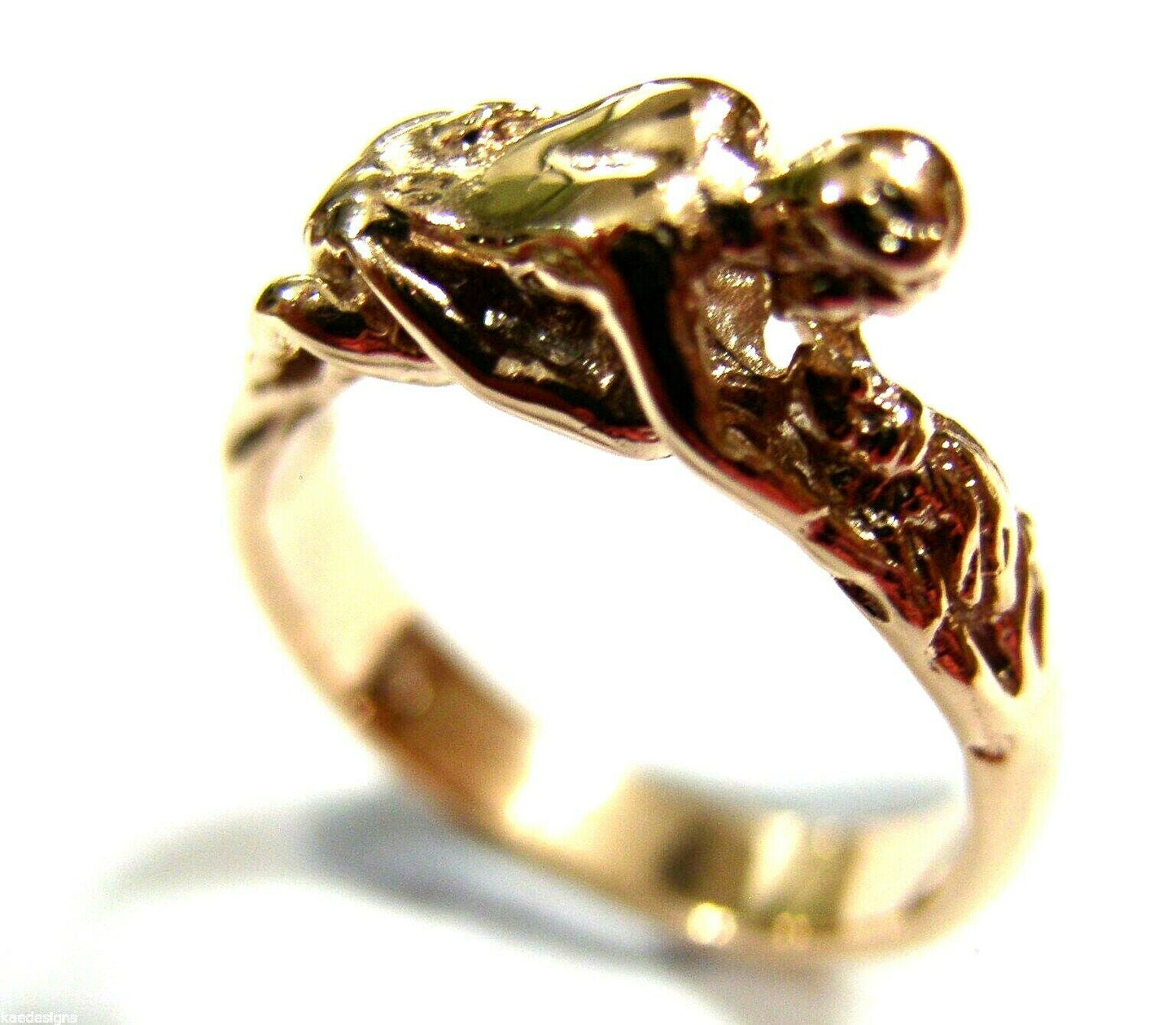 Genuine 9kt 9ct Solid Yellow, Rose or White Gold Making Love Ring 276
