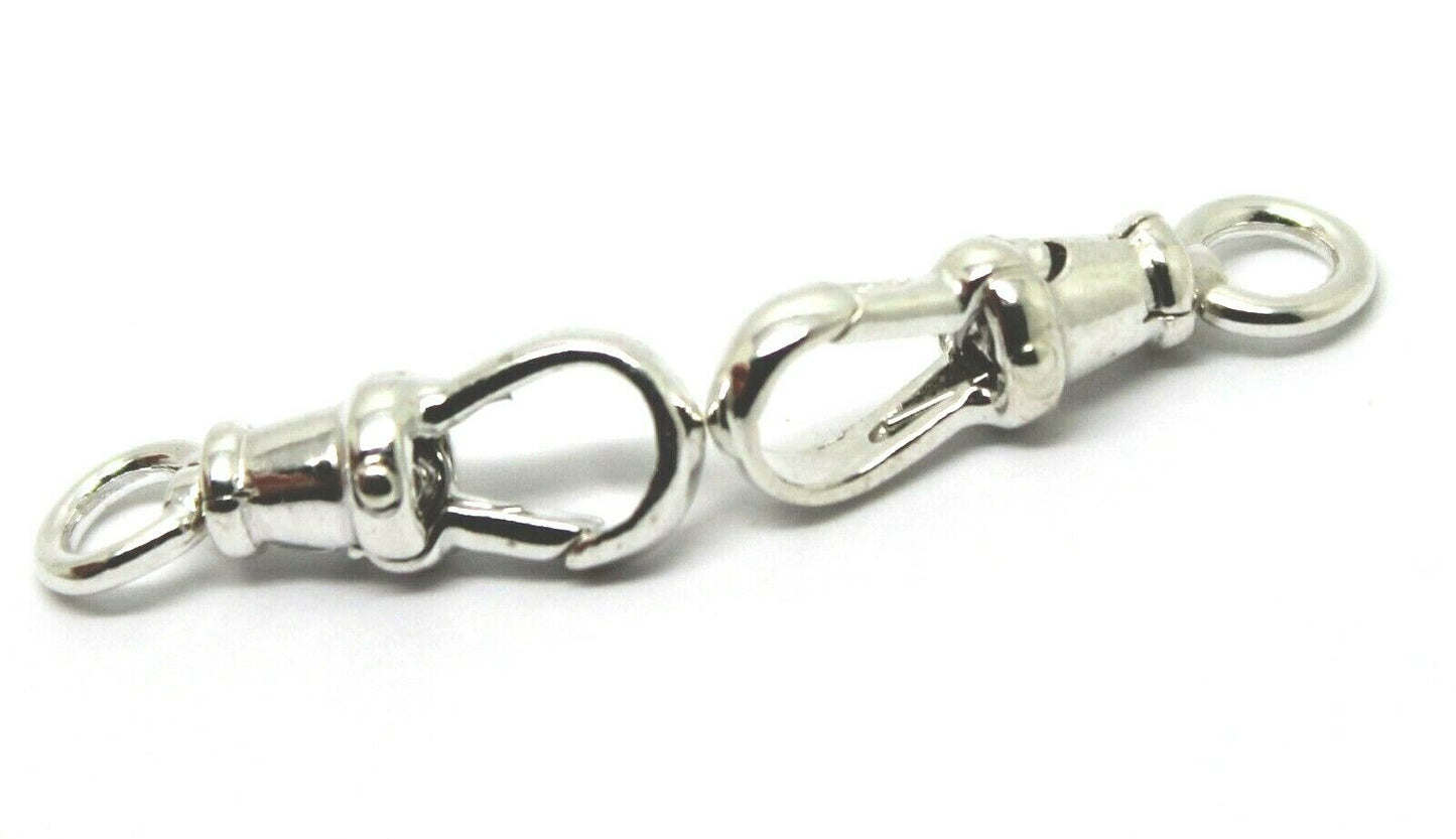 Genuine 2 X New Solid Sterling Silver Albert Swivel Clasp 19mm