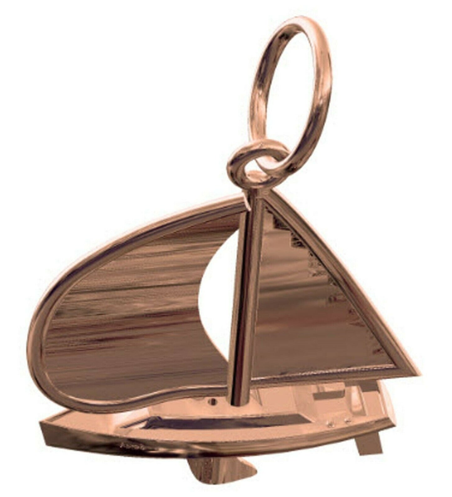 Genuine 9ct 9kt Yellow, Rose or White Gold Large Solid Sailing Boat Pendant / Charm
