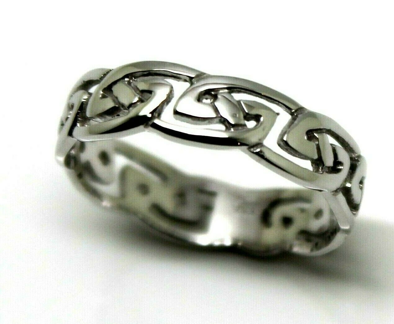 Genuine Size P 9ct Yellow, Rose or White Gold 6mm Celtic Weave Ring 274