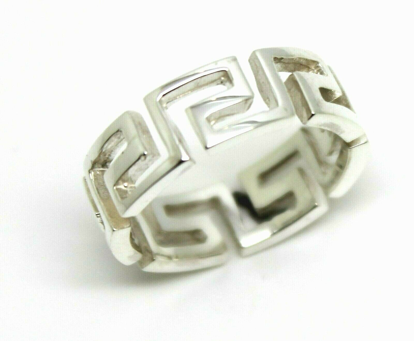 Kaedesigns New Size 8.5 Solid Sterling Silver Greek Key Ring