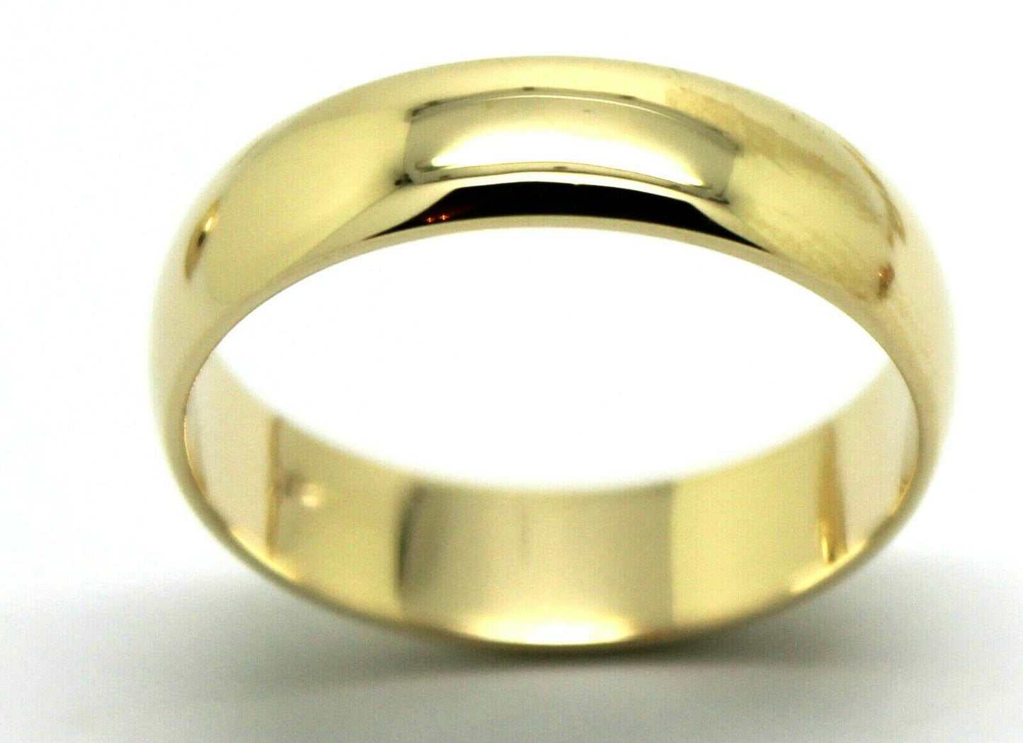 Genuine 9ct 9K Yellow, Rose or White Gold 6mm Wedding Band Ring Size Y