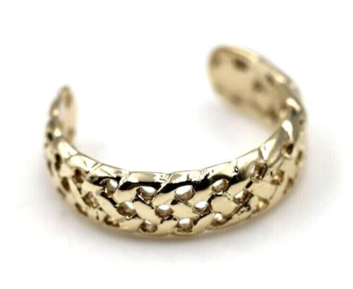 Genuine Solid 9ct Yellow or Rose or White Gold or Sterling Silver Weave Toe Ring 264