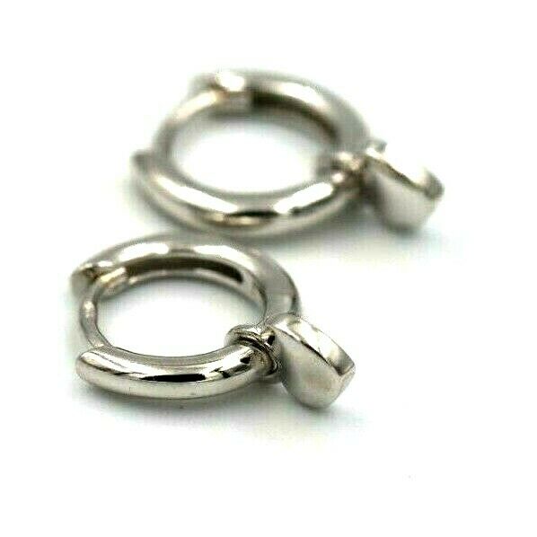 Sterling Silver 925 Hoop Huggies Hoops 925 Earrings Heart Charms