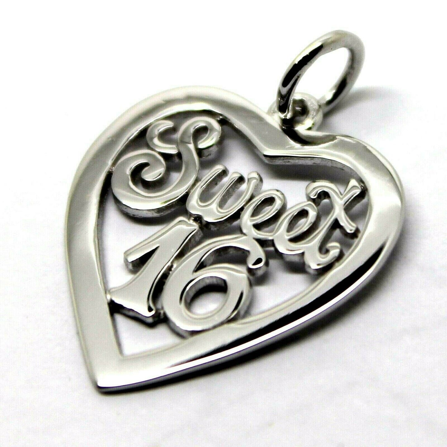 Kaedesigns Genuine 9ct Yellow or Rose or White Gold or Silver Sweet 16 Pendant